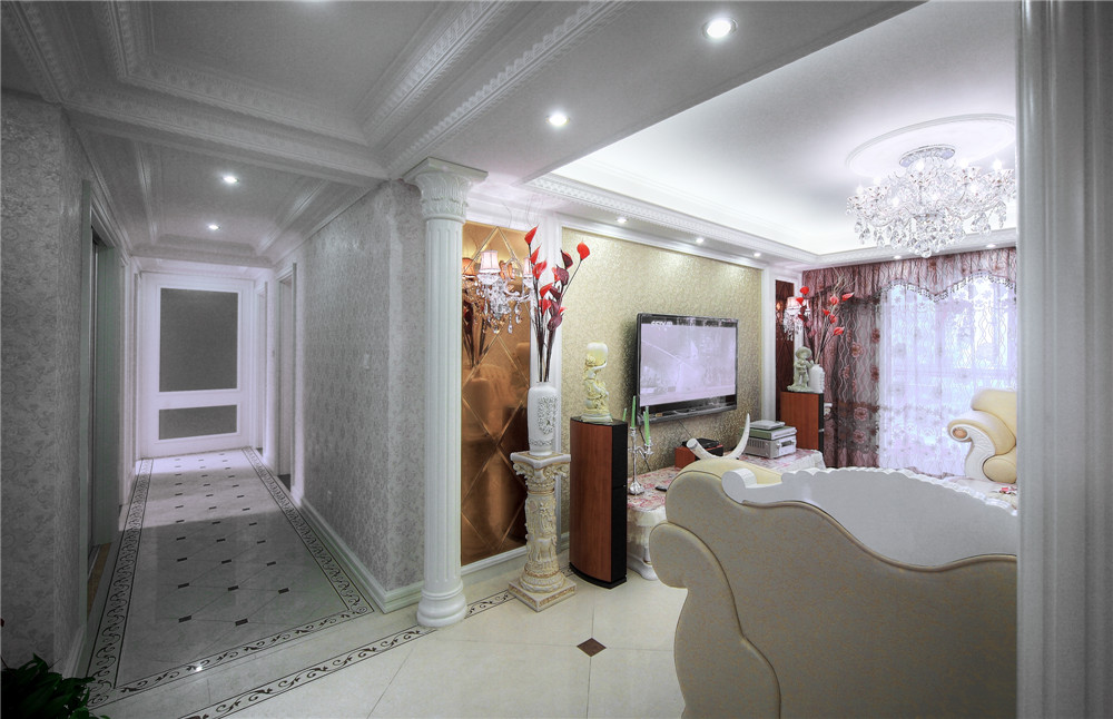 四居室 装修设计 欧式 聚通装璜 实景展示 客厅图片来自jtong0002在巴黎之春公主之家，优雅欧美实景的分享