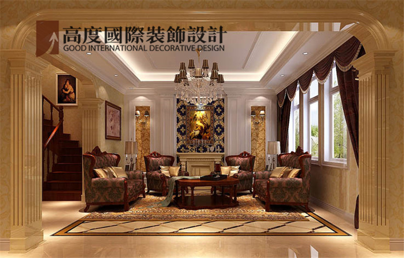 装饰 设计 案例 效果图 客厅图片来自高度老杨在中海尚湖世家叠下300平别墅简欧的分享