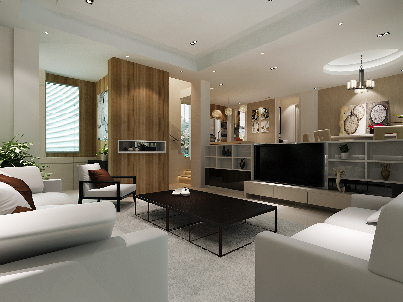 简约 别墅 客厅图片来自实创装饰上海公司在328平金地别墅现代简约装修的分享