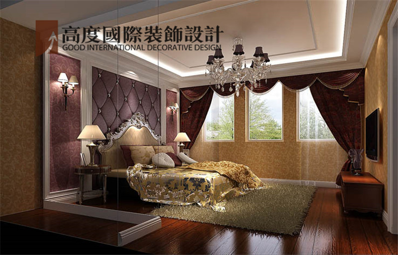 装饰 设计 案例 效果图 卧室图片来自高度老杨在中海尚湖世家叠下300平别墅简欧的分享