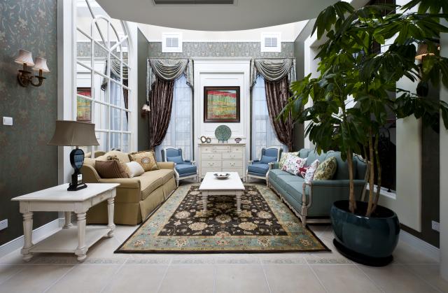 欧式 别墅 客厅图片来自天津尚层装修韩政在花样年花郡法式设计案例的分享