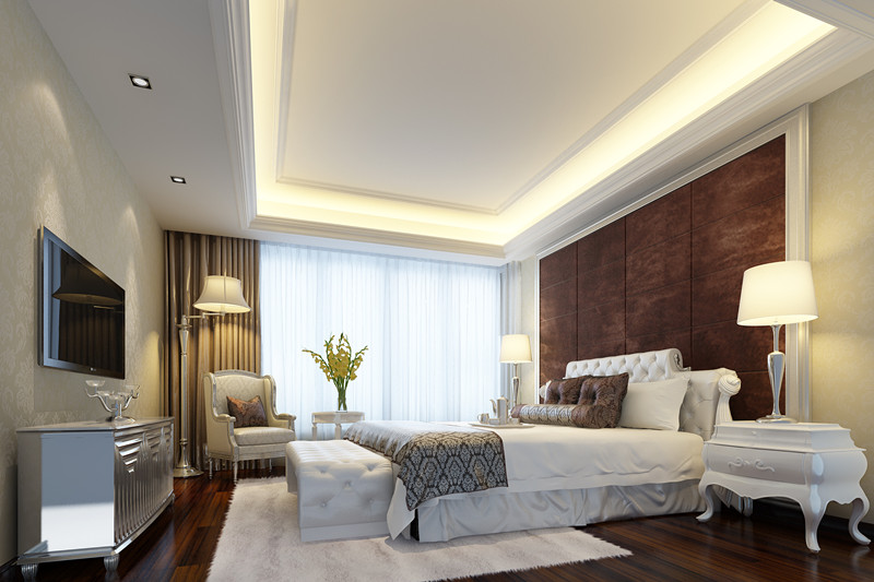 现代简约 凤凰城 四居室 实创装饰 卧室图片来自传承正能量在【凤凰城】200平白色浪漫的家的分享