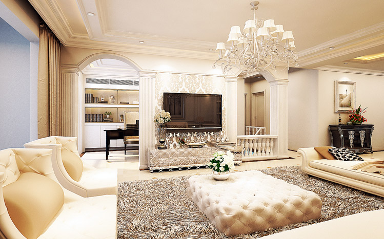 客厅图片来自长沙实创装饰范范在细腻的欧风豪宅的分享