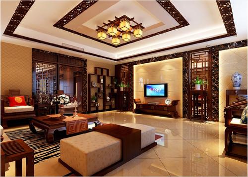 别墅 客厅图片来自贾凤娇在孔雀城260平中式风格的分享