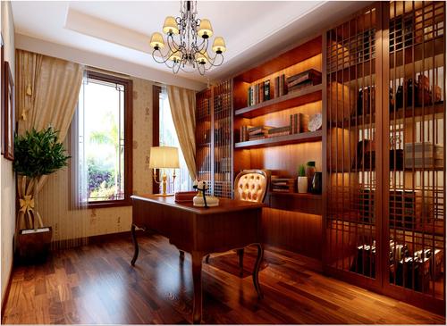 别墅 书房图片来自贾凤娇在孔雀城260平中式风格的分享