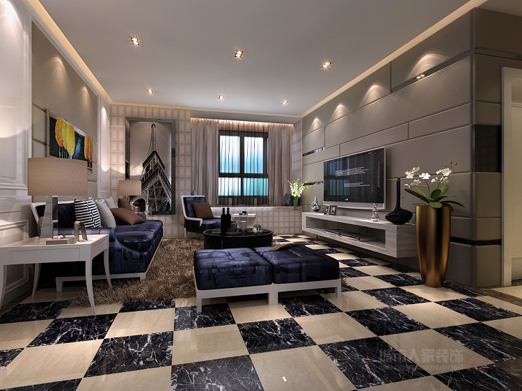 现代 三居 单身公寓 80后 小资 客厅图片来自西安城市人家装饰王凯在多姿多彩的现代奢华空间的分享