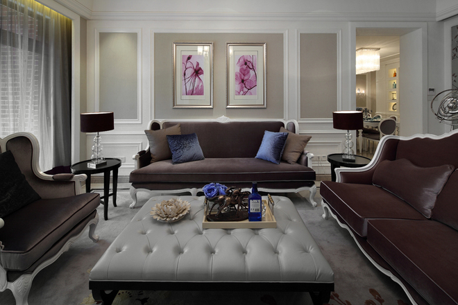 客厅图片来自家装大管家在轻奢典雅 300平简欧风格洋房的分享