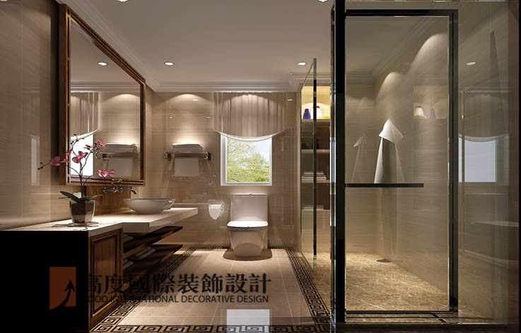 装饰 设计 案例 效果图 卫生间图片来自高度老杨在润泽公馆168㎡新中式风格的分享