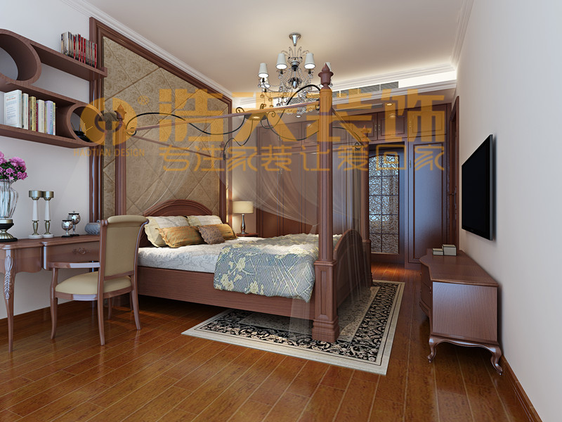 卧室图片来自深圳市浩天装饰在中航天逸夏女士的分享