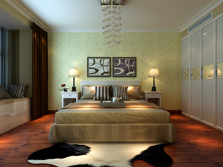 橡树玫瑰城 三居室装修 现代简约 卧室图片来自艺尚装饰-李帅在橡树玫瑰城-三室两厅-装修效果图的分享