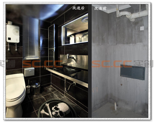 后现代 时尚 三居 装修 卫生间图片来自南京实创装饰夏雨荷在金地自在城85平米后现代风格的分享