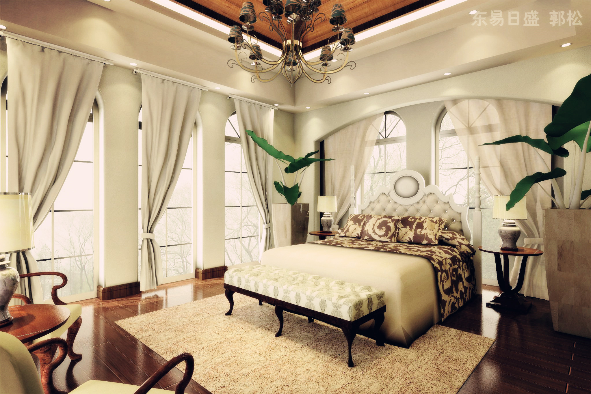 卧室图片来自用户1721279202在杭州九溪玫瑰园乡村风格案例的分享