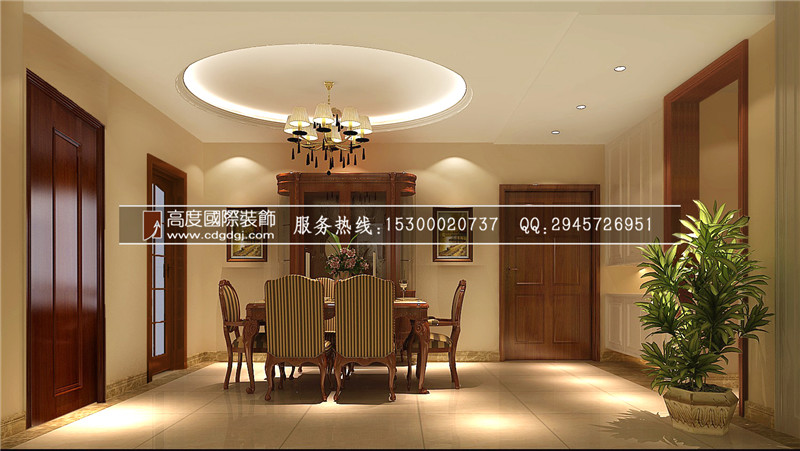 成都高度 别墅装修 别墅装饰 住宅装饰 简欧风格 150㎡ 四居 80后 餐厅图片来自北京高度国际装饰设计成都分公司在半岛城邦-150㎡-简欧风格的分享