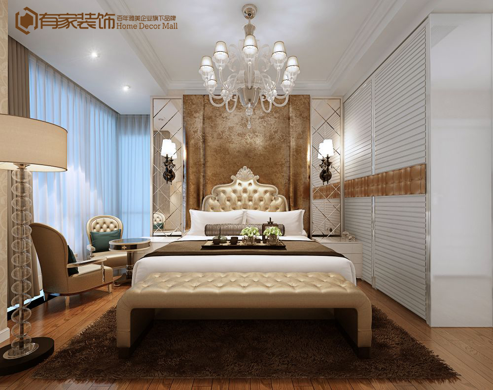 欧式 三居 白领 卧室图片来自福州有家装饰-小彭在永兴郦江3的分享