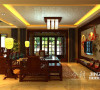 中国风的构成主要体现在传统家具（多为清明家具为主）装饰品及黑，红为主的装饰色彩上。室内多采用对称式的布局方式，格调高雅，造型朴素优美，色彩浓厚而成熟。