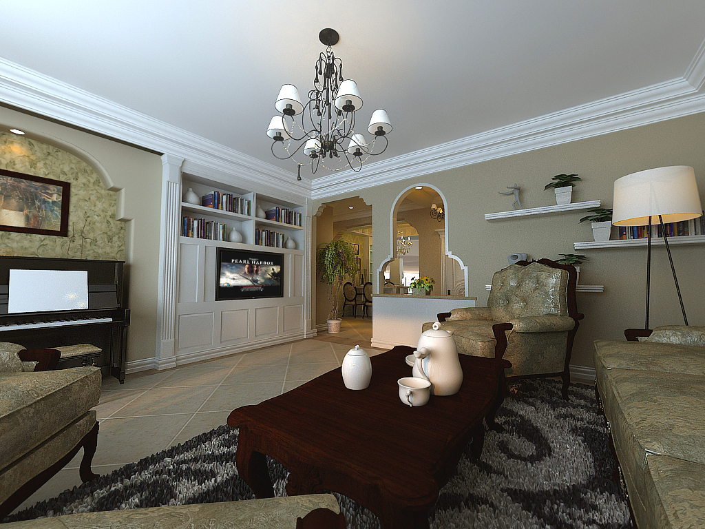 欧式 三居 金域蓝湾 客厅图片来自百家设计小刘在万科金域蓝湾146平欧式风格的分享