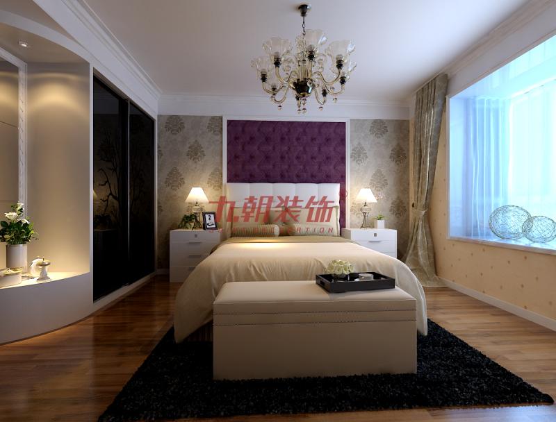 现代简约 西安装修 二居 白领 收纳 卧室图片来自陕西九朝装饰公司在顶秀风尚：95平米两居室简约风的分享