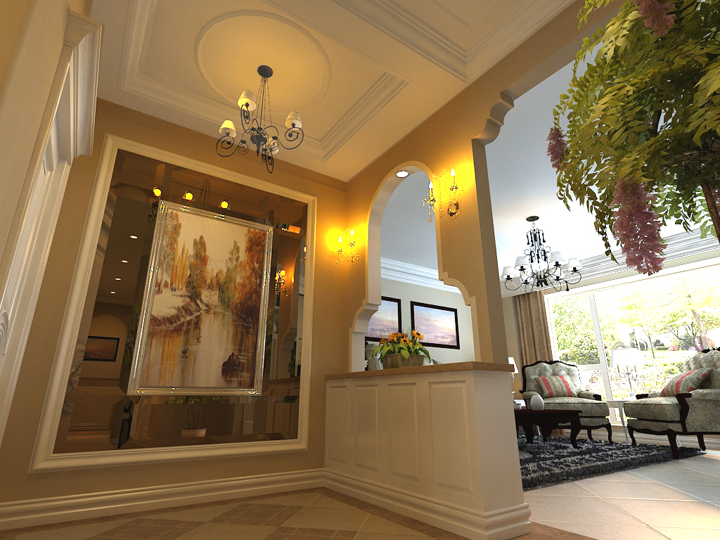 欧式 三居 金域蓝湾 客厅图片来自百家设计小刘在万科金域蓝湾146平欧式风格的分享