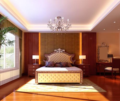 欧式 二居 卧室图片来自贾凤娇在褐石园-欧美风情120平米的分享