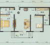 本案为美好家园2室2厅1卫1厨，设计风格定义为现代风格。