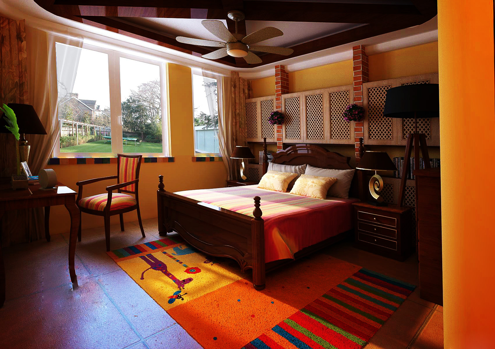 三居 别墅 阿拉奇设计 美式田园 卧室图片来自阿拉奇设计在美式田园别墅装修的分享