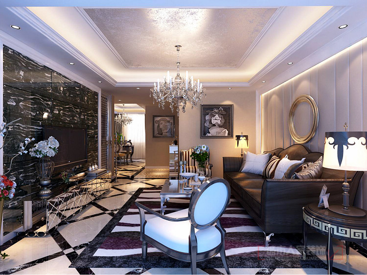 现代 三居 收纳 80后 小资 客厅图片来自西安城市人家装饰王凯在普华浅水湾145平米现代奢华设计的分享