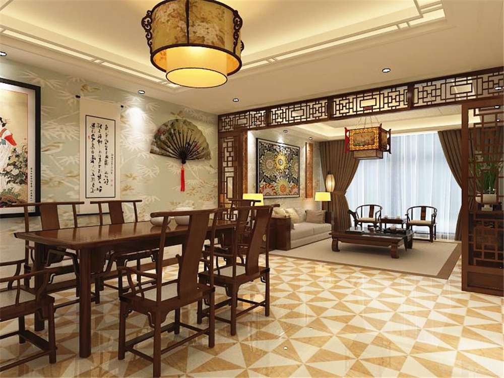 中式 餐厅图片来自阳光放扉er在阳光经典-107.25㎡-中式风格的分享