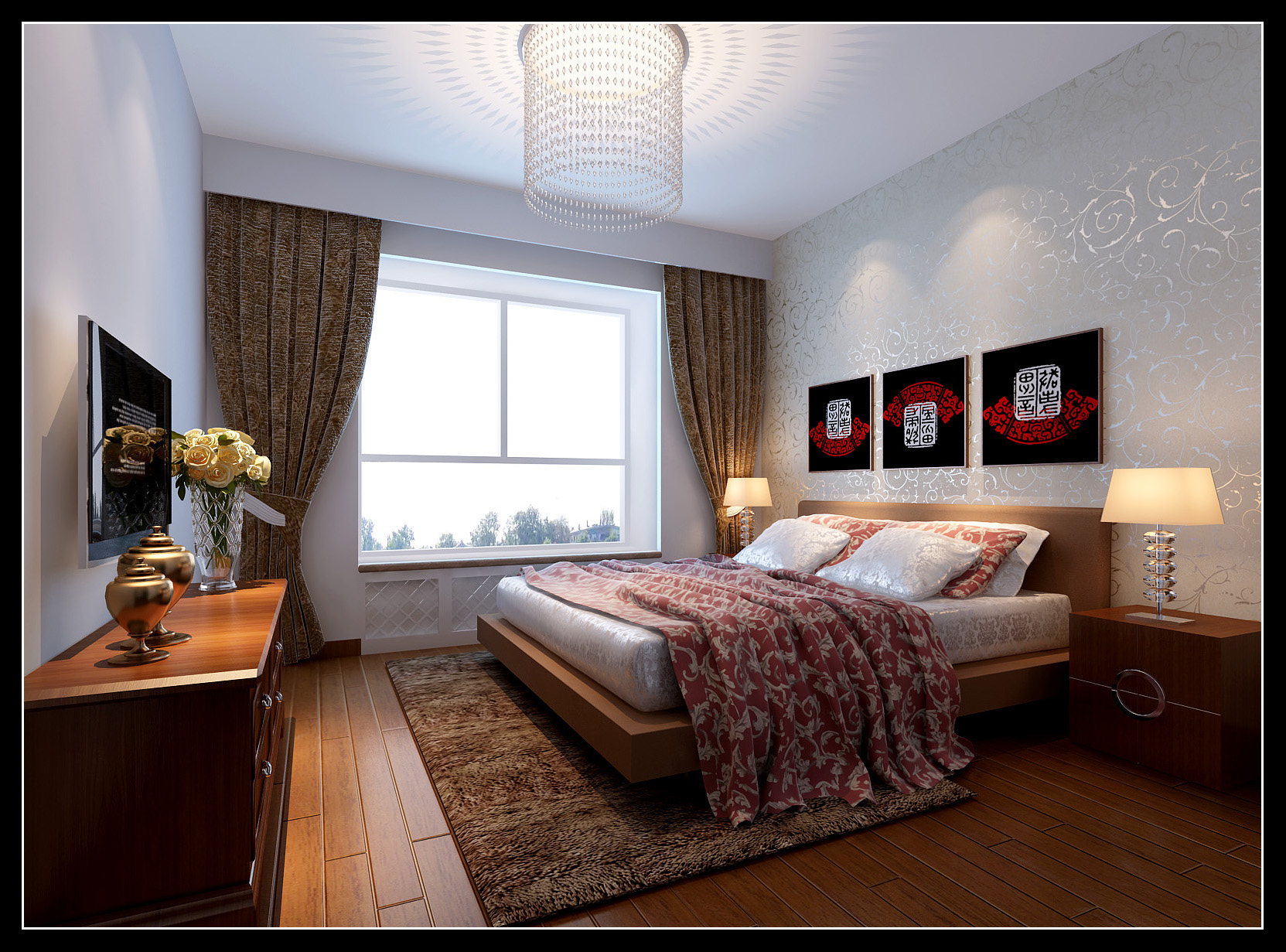 三居 中式风格 收纳 白领 80后 卧室图片来自实创装饰都琳在保利罗兰中式别样风采的分享