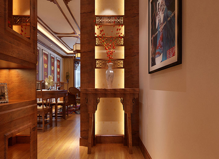 四居 中式风格 中式设计 四居室装修 餐厅图片来自实创装饰集团广州公司在古朴典雅三居室的分享