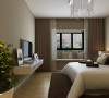 卧室强调空间的近人尺度和舒适感，形成非常温和、富有亲和力的居住感受。