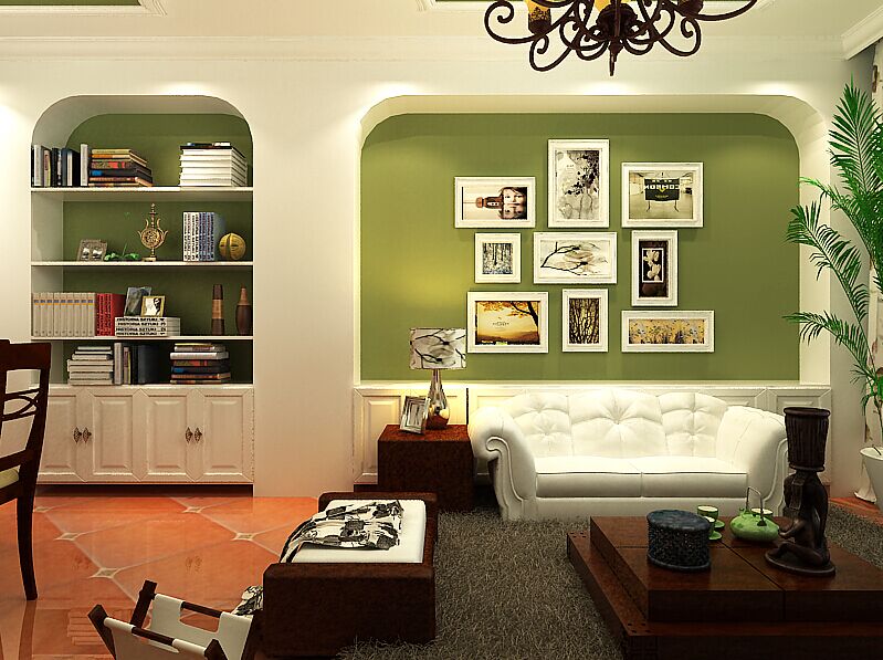 客厅图片来自郑州实创装饰-黄玲在盛润锦绣城美式风格三室两厅装修的分享