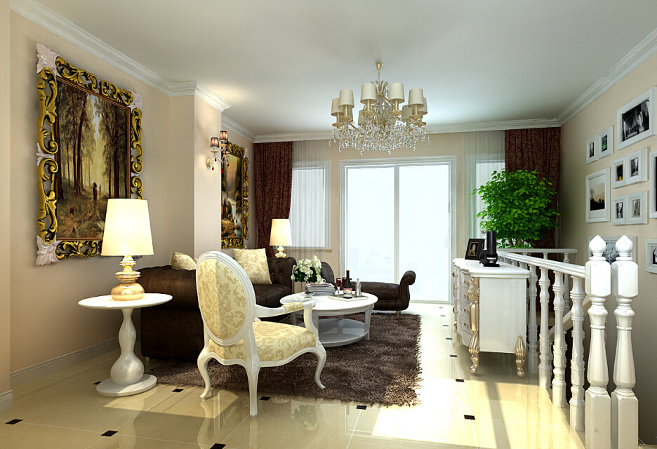 简约 欧式 三居 白领 收纳 80后 小资 客厅图片来自实创装饰百灵在欧式风格180平米风格与林的分享