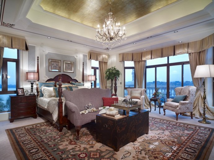 欧式 别墅 卧室图片来自天津尚层装修韩政在联东U谷欧式奢华的分享
