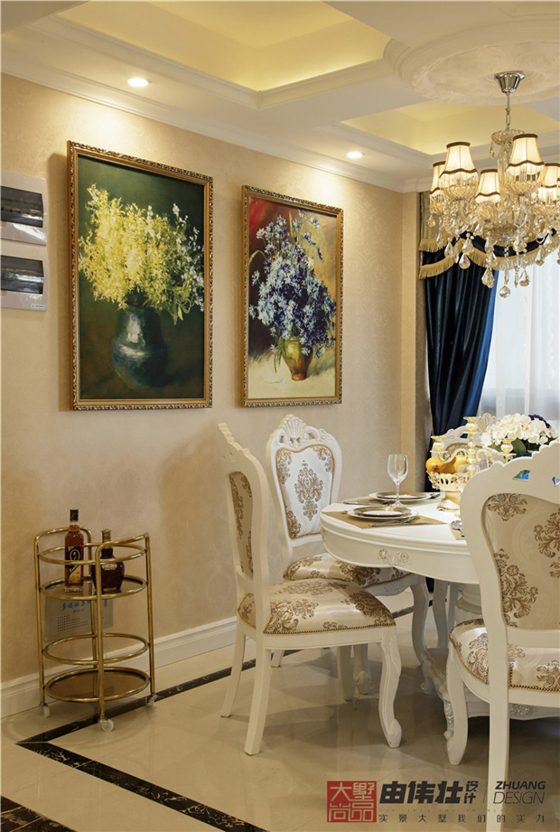 简约法式 三居 餐厅图片来自大墅尚品-由伟壮设计在『湖畔魅影』—简约法式风格的分享