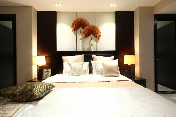 新中式 实景样板间 实创装饰 白领 收纳 旧房改造 卧室图片来自北京实创装饰在闲庭新中式风格实景样板间的分享