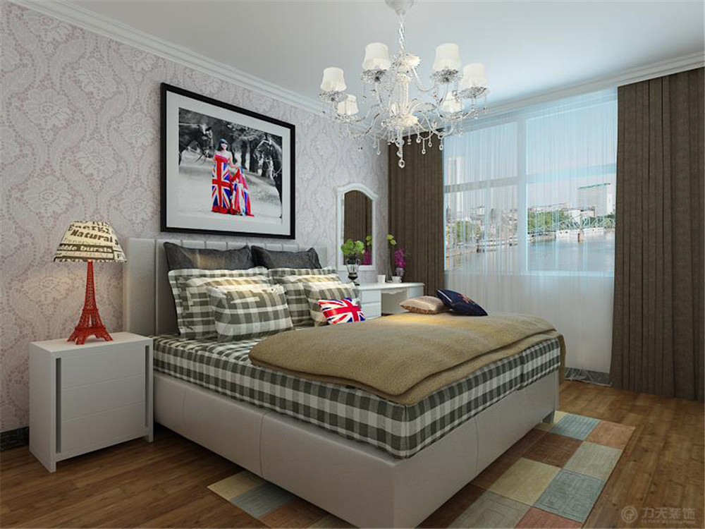 美式现代混 一居 白领 收纳 80后 小资 卧室图片来自阳光放扉er在珑著-61㎡-美式现代混搭的分享