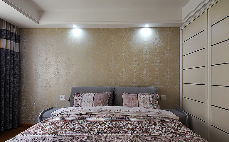 卧室图片来自家装大管家在治愈系风格 100平现代简约之居的分享