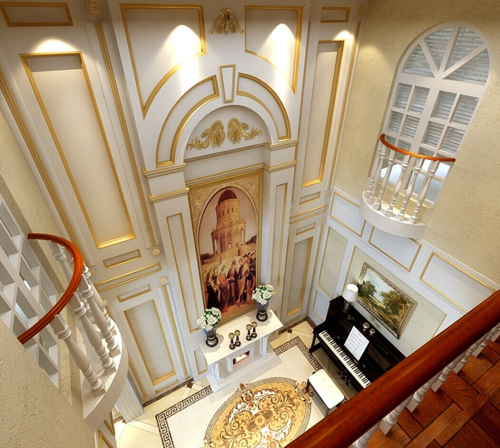 欧式 别墅 白领 小资 楼梯图片来自于平703在万科花园别墅-欧式古典-朱佳的分享
