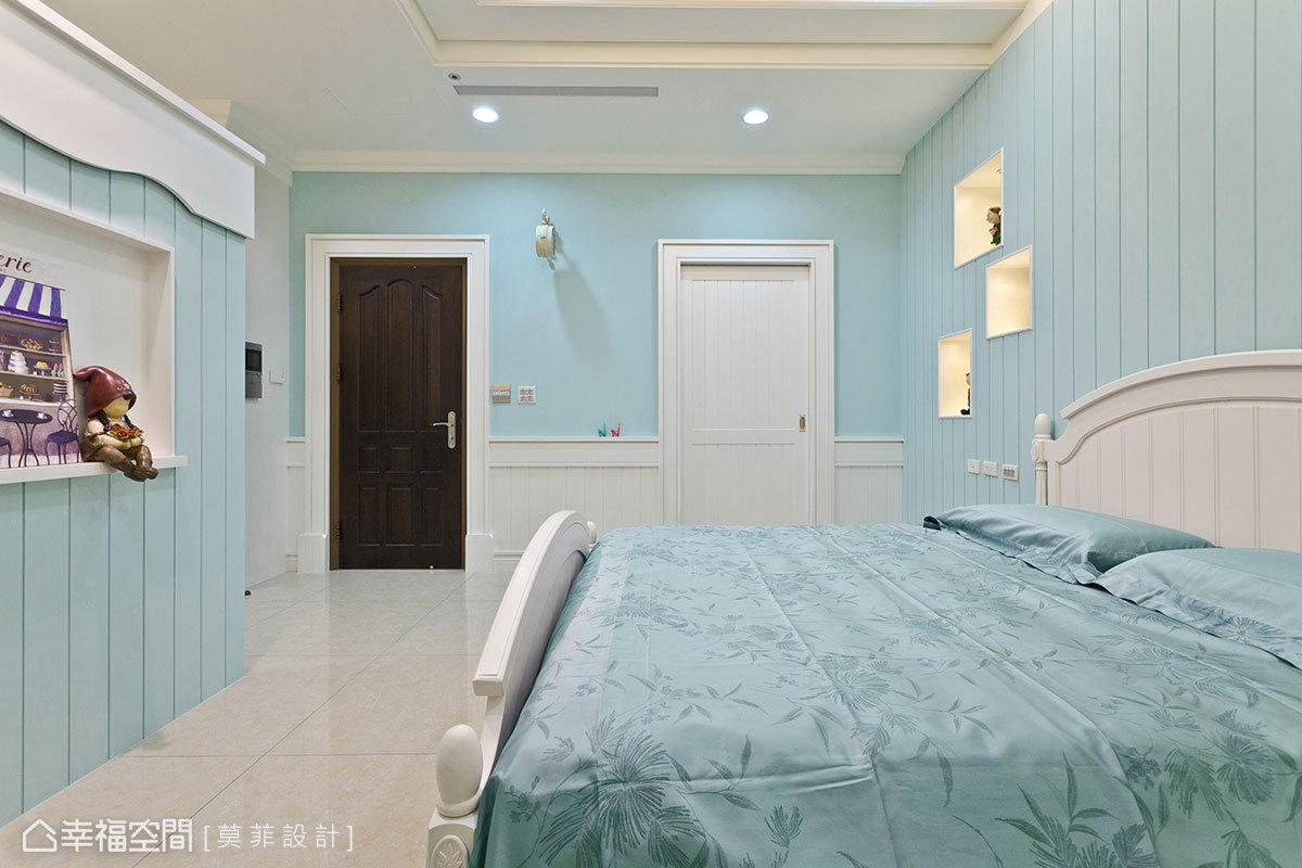 幸福空间 乡村风格 卧室图片来自幸福空间在66平耍浪漫！ 粉嫩蓝与白的分享