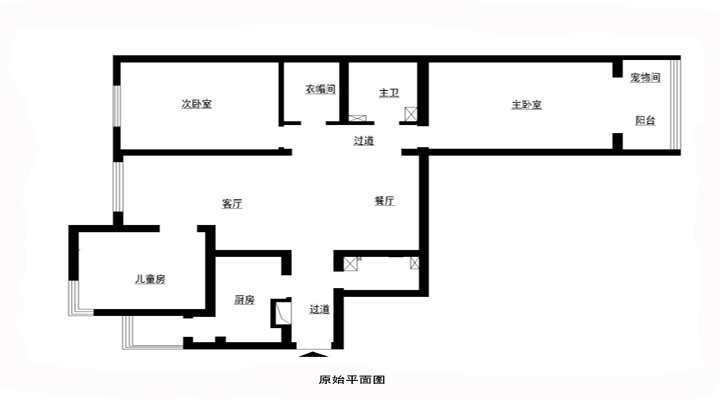 户型图图片来自xushuguang1983在110平温馨大气三居欧式家的分享