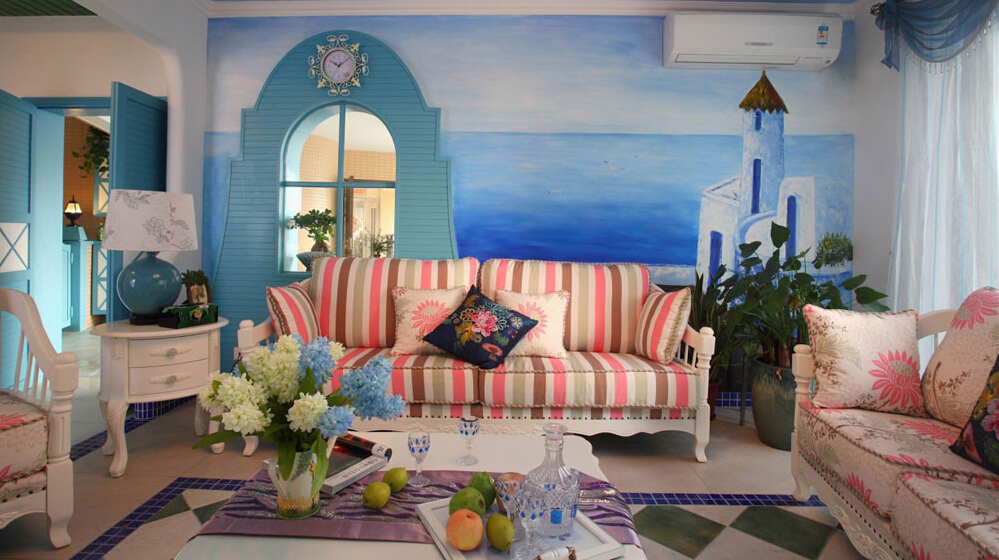 简约 三居 客厅图片来自亚光亚装饰在浣溪谷三居地中海的分享
