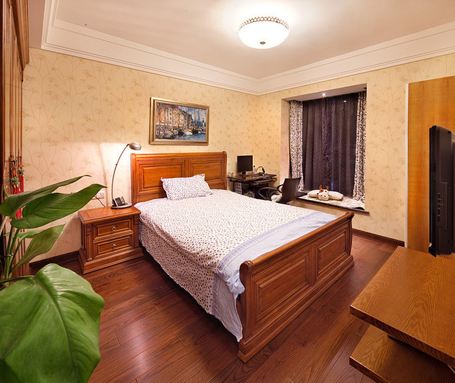 卧室图片来自家装大管家在时尚烂漫 120平欧式风雅致3居的分享