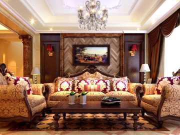龙山国际---四居室豪华欧式风格