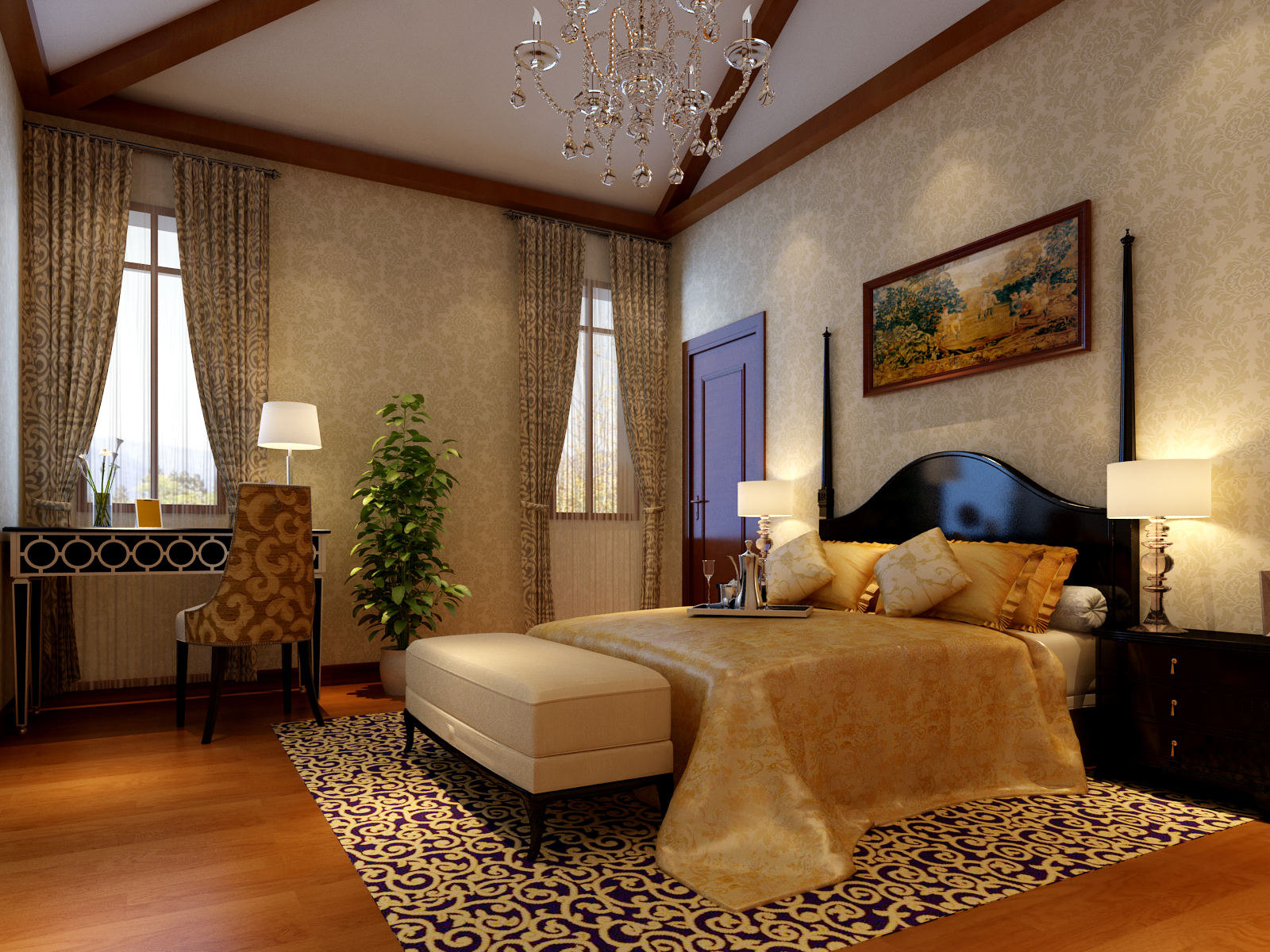 欧式 卧室图片来自今朝装饰李海丹在龙聚山庄的分享