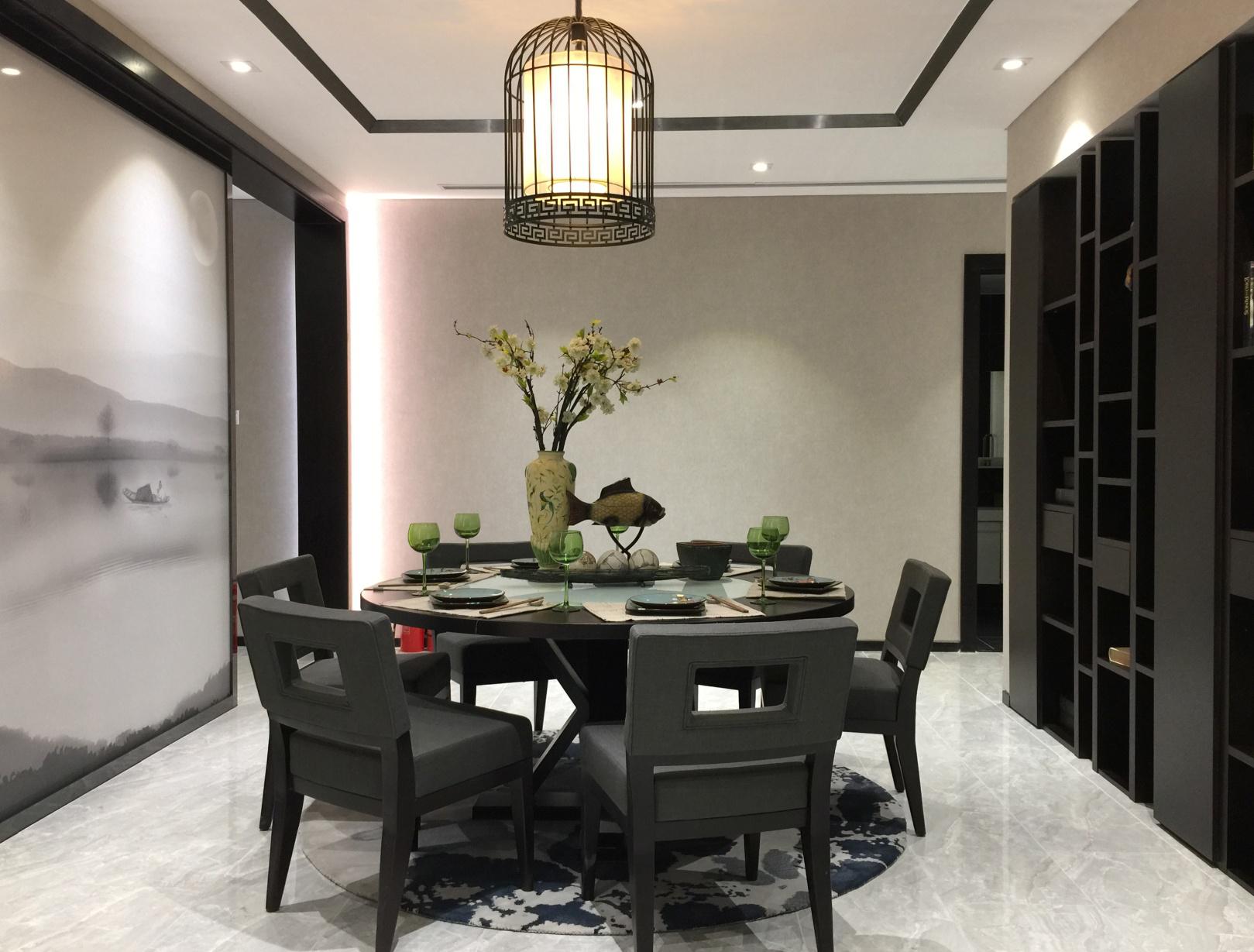 新中式 两居室 私企业主 餐厅图片来自实创装饰上海公司在实创装饰之闲庭新中式样板间的分享