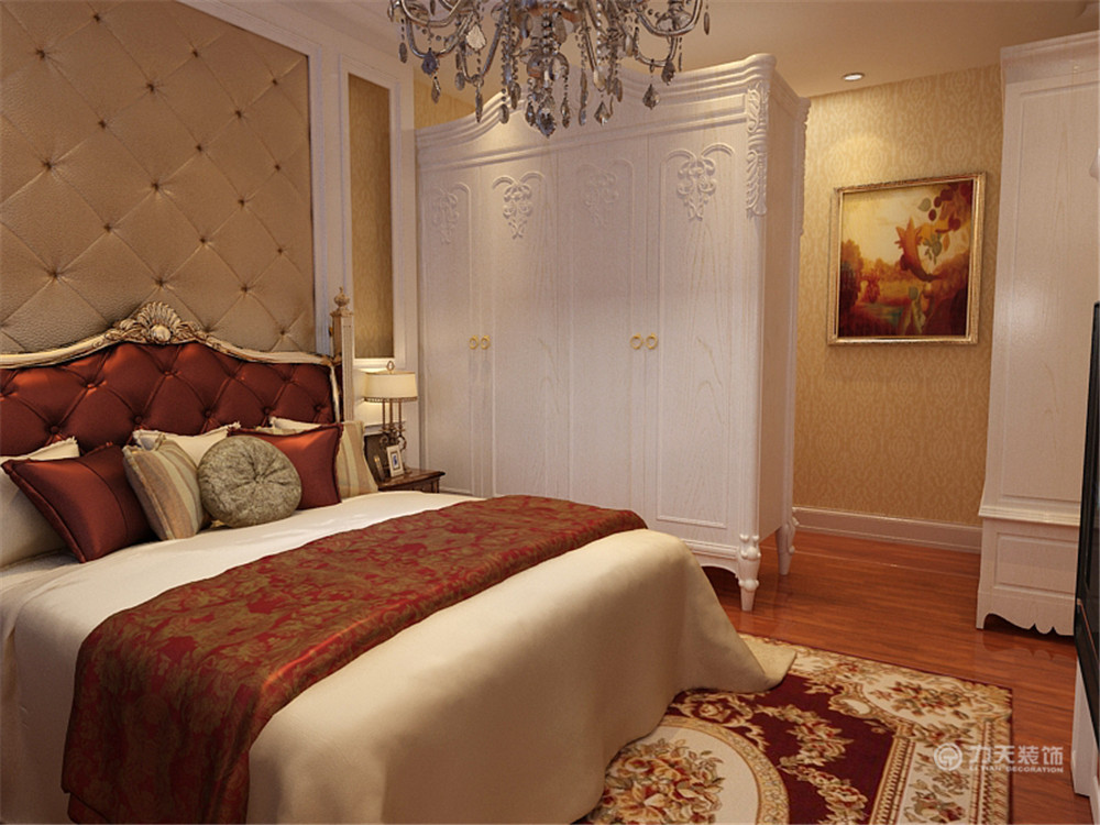 欧式 二居 白领 收纳 80后 小资 卧室图片来自阳光力天装饰在博雅-142㎡-欧式风格的分享