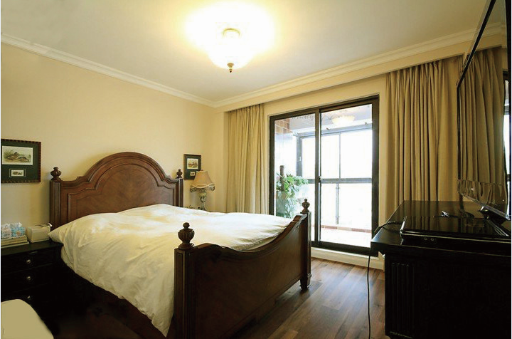 卧室图片来自郑州实创装饰-黄玲在丹石街区86平现代美式设计方案的分享