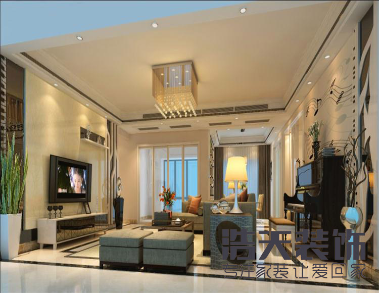 客厅图片来自深圳市浩天装饰在光明大地董女士的分享