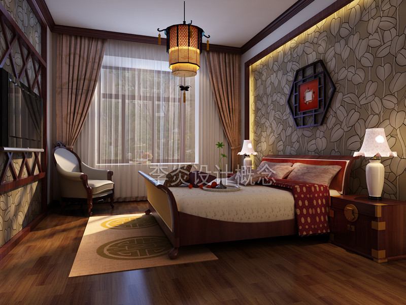 卧室图片来自北京原创艺墅小美在中堂的分享