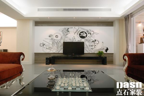 客厅图片来自湖南点石家装在融科东南海的分享